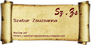 Szatur Zsuzsanna névjegykártya