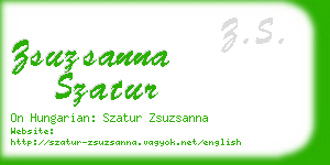 zsuzsanna szatur business card